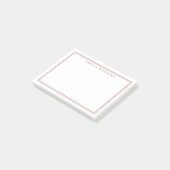 Elegante Minimalistische Rode Twee Rand Post-it® Notes (Schuin)