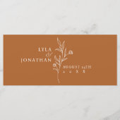 Elegante minimalistische roest zitplaatskaartkop K Menu (Voorkant)