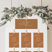 Elegante minimalistische roest zitplaatskaartkop K Menu