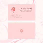 Elegante minimalistische roze beauty professional visitekaartje