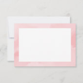 Elegante minimalistische roze bruiloft bedankkaart (Achterkant)