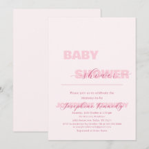 Elegante Minimalistische Roze Geslachtsneutrale Ba