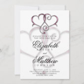 Elegante Minimalistische Roze Hart Kaart (Voorkant)