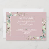Elegante Minimalistische Roze Platte Save The Date (Voorkant)