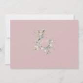 Elegante Minimalistische Roze Platte Save The Date (Achterkant)