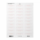 Elegante minimalistische roze twee grens terug adr etiket (Full Sheet)