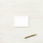 Elegante Minimalistische Roze Twee Rand Post-it® Notes (Op bureau)