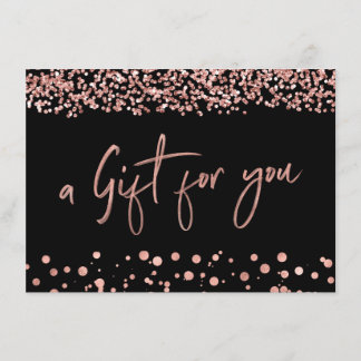 Elegante minimalistische Rozen gouden cadeaubonnen Kaart