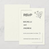 Elegante Minimalistische RSVP Kaart (Voorkant / Achterkant)