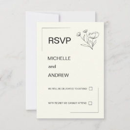 Elegante Minimalistische RSVP Kaart
