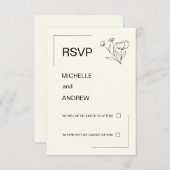 Elegante Minimalistische RSVP Kaart (Voorkant / Achterkant)