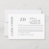 Elegante minimalistische RSVP-kaart | Modern en st RSVP Kaartje (Voorkant)