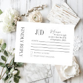 Elegante minimalistische RSVP-kaart | Modern en st RSVP Kaartje