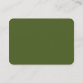 Elegante minimalistische RSVP Moss Green QR Code B Informatiekaartje (Achterkant)
