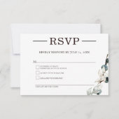 Elegante minimalistische RSVP-respons Kaart (Voorkant)