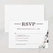 Elegante minimalistische RSVP-respons Kaart (Voorkant / Achterkant)