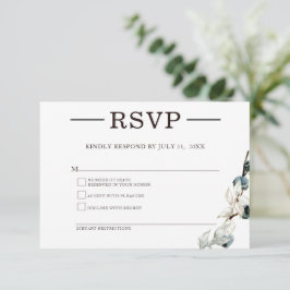 Elegante minimalistische RSVP-respons Kaart