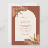 Elegante minimalistische rustieke Boho bloemenbrui Kaart (Voorkant)