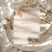 Elegante minimalistische rustieke Boho bloemenbrui Kaart