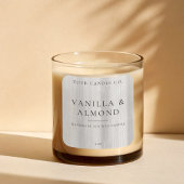 Elegante minimalistische rustieke houten kaars lab vierkante sticker