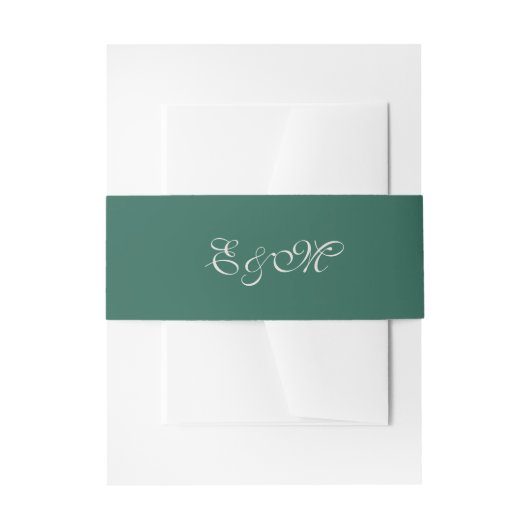 Elegante minimalistische Sage Green Wedding Belly  Uitnodigingen Wikkel (Voorkant Voorbeeld)