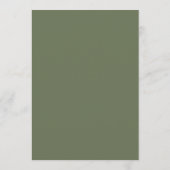 Elegante minimalistische salie groene grote namen menu (Achterkant)