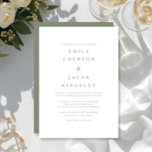 Elegante Minimalistische Saliegroene Bruiloft 