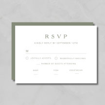 Elegante Minimalistische Saliegroene Trouwdag