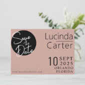 Elegante, minimalistische Save the Date-kaart Kaart (Staand voorkant)