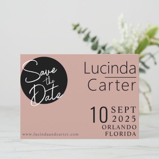 Elegante, minimalistische Save the Date-kaart Kaart (Staand voorkant)
