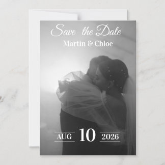 Elegante Minimalistische Save the Date Kaart Magnetische Uitnodiging