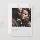Elegante minimalistische save the date met foto (Voorkant)