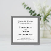Elegante Minimalistische Save the Date Uitnodiging (Staand voorkant)