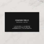 Elegante minimalistische schone professionele mode visitekaartje (Achterkant)