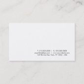 Elegante minimalistische schone vlakke moderne tre visitekaartje (Achterkant)