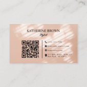 Elegante minimalistische schoonheidssalon stylist  visitekaartje (Achterkant)