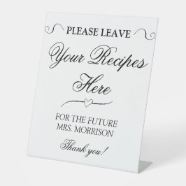 Elegante Minimalistische Script Bruidsfeest Reclamebord Met Voetstuk