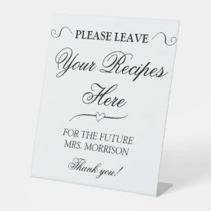 Elegante Minimalistische Script Bruidsfeest Reclamebord Met Voetstuk