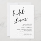Elegante Minimalistische Script Bruidsuitnodiging Kaart (Voorkant)