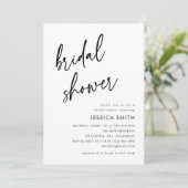 Elegante Minimalistische Script Bruidsuitnodiging Kaart (Staand voorkant)