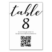 Elegante minimalistische script bruiloft QR-code Kaart (Voorkant)