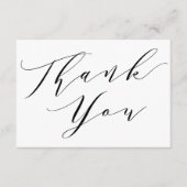Elegante Minimalistische Script Calligrafie Bedank Bedankkaart (Voorkant)