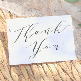 Elegante Minimalistische Script Calligrafie Bedank Bedankkaart