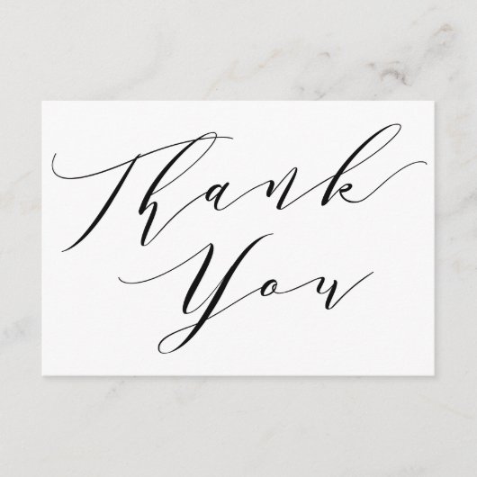 Elegante Minimalistische Script Calligrafie Dank J Bedankkaart (Voorkant)