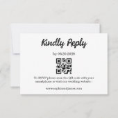 Elegante Minimalistische Script Combo Traditioneel RSVP Kaartje (Voorkant)