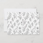 Elegante Minimalistische Script Combo Traditioneel RSVP Kaartje (Achterkant)
