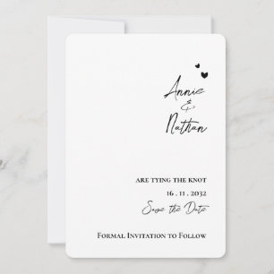 Elegante Minimalistische Script Knoop in de Draad  Aankondiging