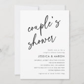 Elegante Minimalistische Script Koppel Bruiloft Kaart (Voorkant)