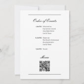 Elegante Minimalistische Script Rehearsal Dinner Kaart (Achterkant)