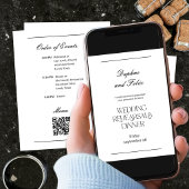 Elegante Minimalistische Script Rehearsal Dinner Kaart